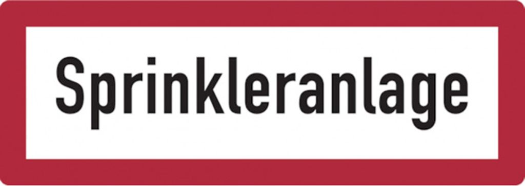Dreifke Aufkleber Feuerwehrschild, Sprinkleranlage - DIN 4066 | 297x105 mm, ...