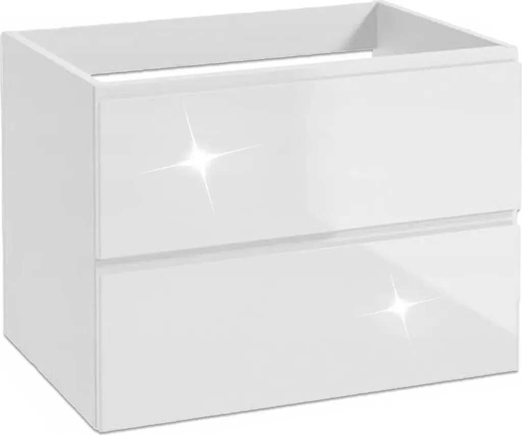 Stamar Armoire de salle de bain suspendue 80 cm blanc brillant moderne