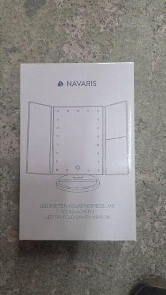 Navaris LED Kosmetikspiegel faltbarer Standspiegel - Produktbild 