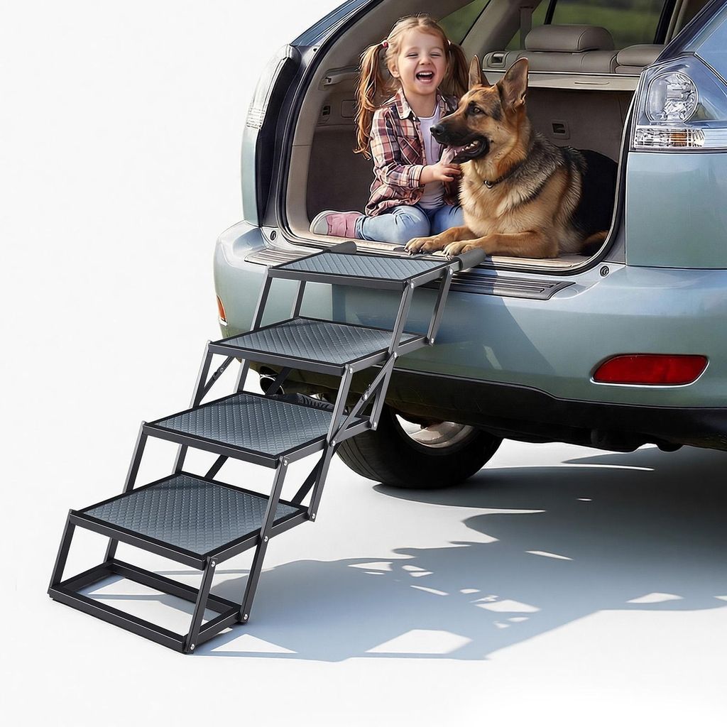SucceBuy Scala pieghevole a 4 gradini per cani con gradini Immagine del prodotto 