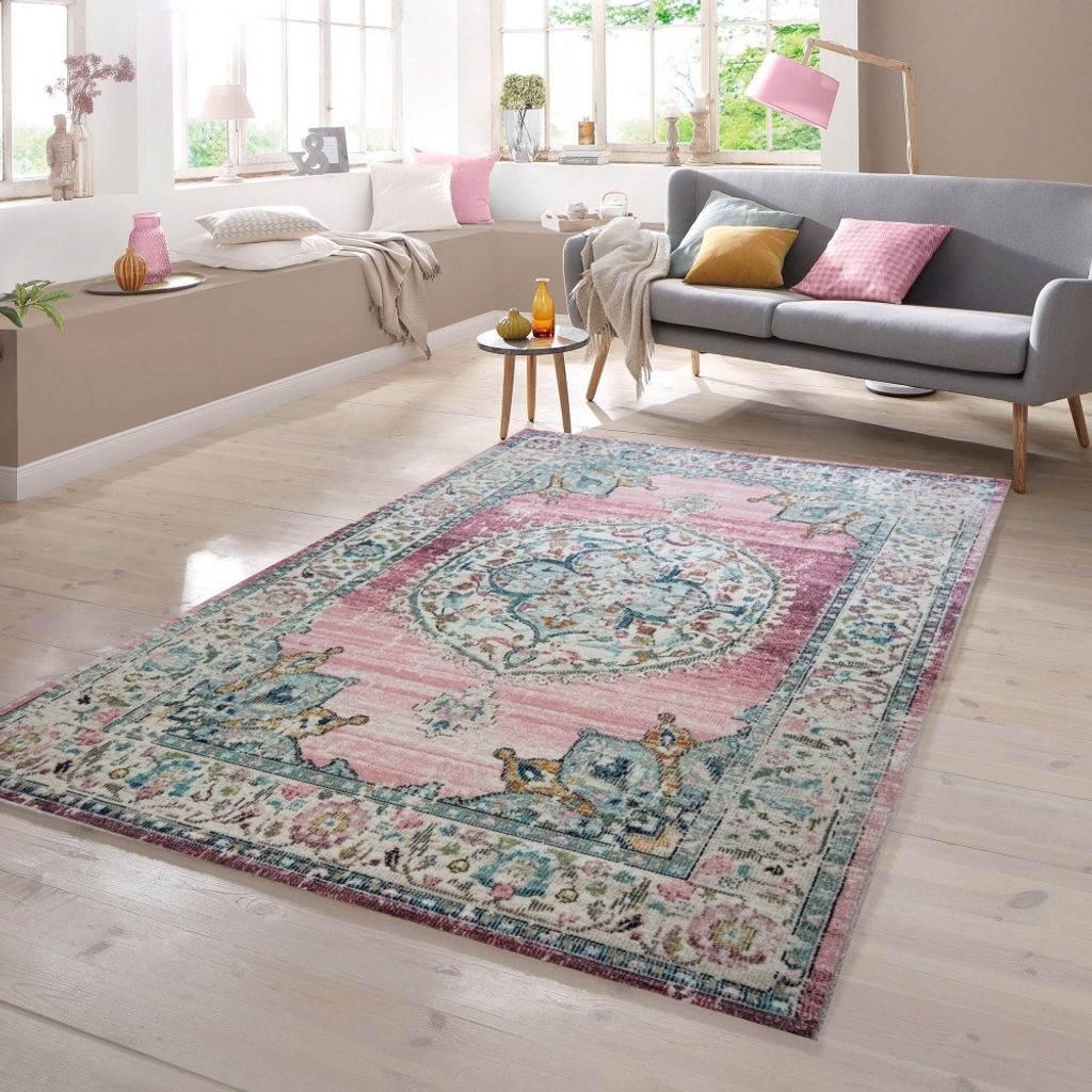 Teppich Orient Outdoor Vintage in rosa Größe - 120 x 170 cm