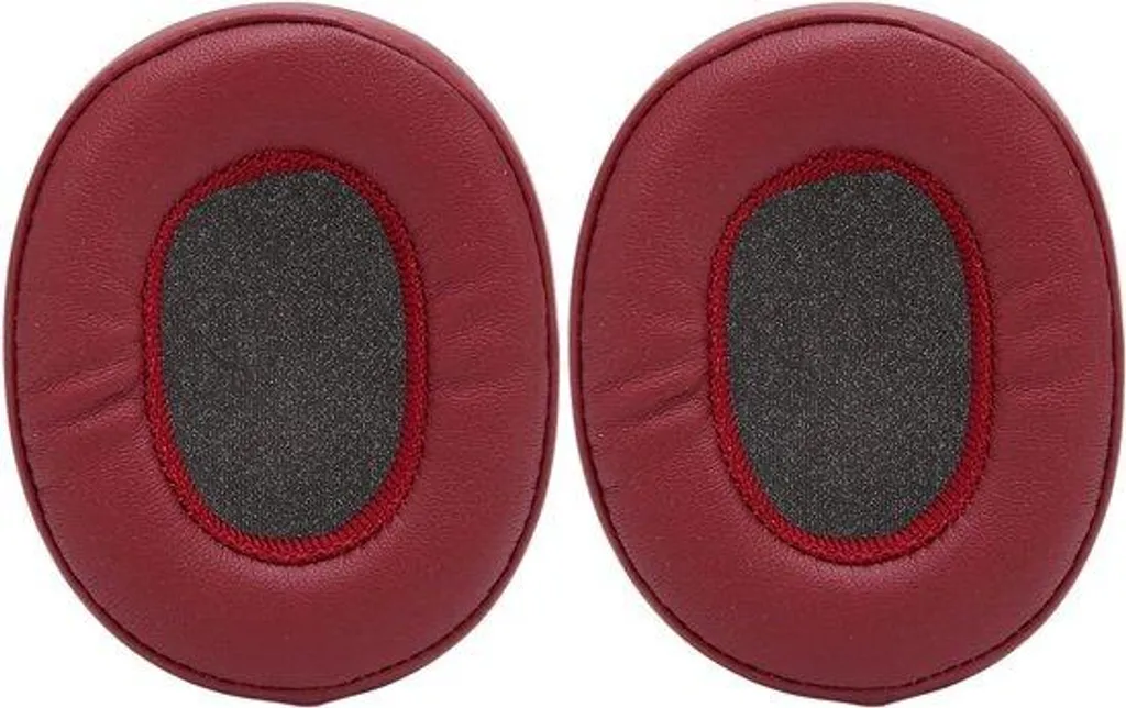 Coussinets pour casque circum-auriculaire en mousse à mémoire, rouge