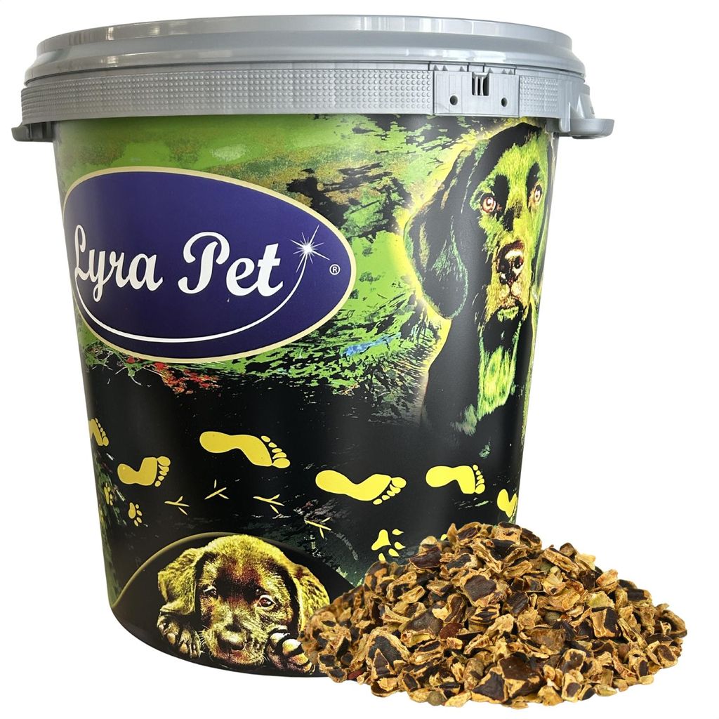 10 kg Lyra Pet Johannisbrot in 30 L Tonne