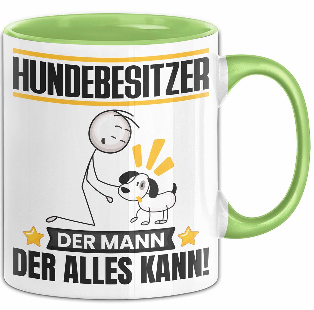 Hundebesitzer Tasse Geschenk für Hundebesitzer Der Mann Der Alles Kann Geschenkidee zum Geburtstag (Grün)