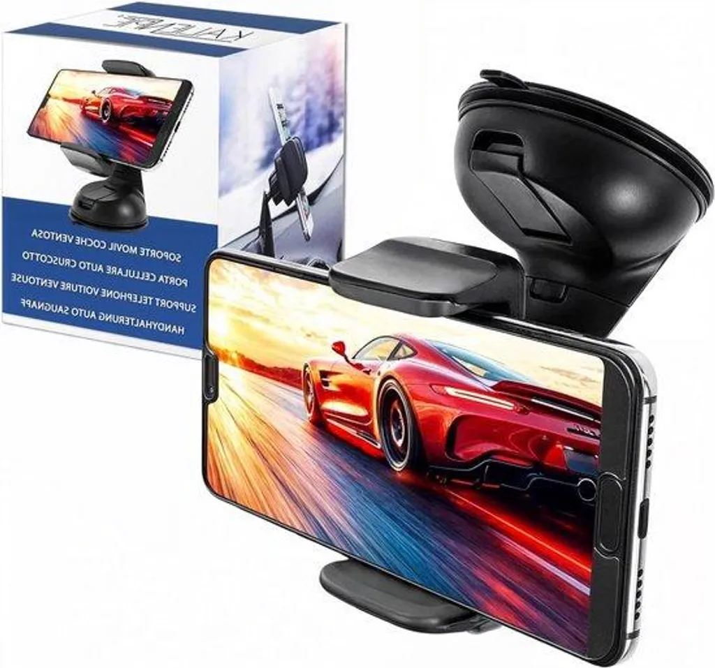 Support voiture pour grand téléphone 7,6 pouces, rotation 360 degrés