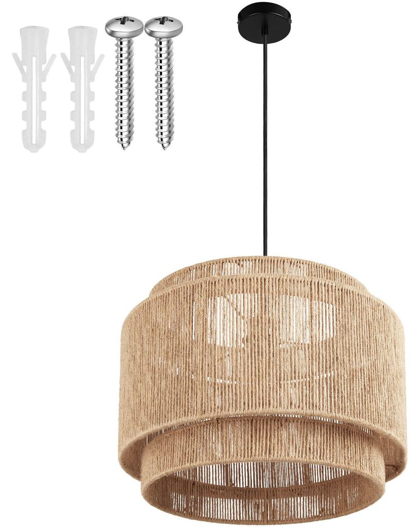 tectake® Pendelleuchte Lignea Lux Boho-Stil, Wickeltechnik, Produktbild 