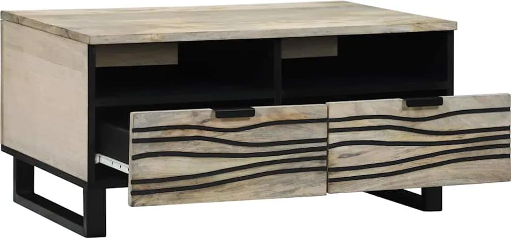Offerta vidaXL Tavolino da Salotto 80x54x40 cm | Beige Nero Elegante