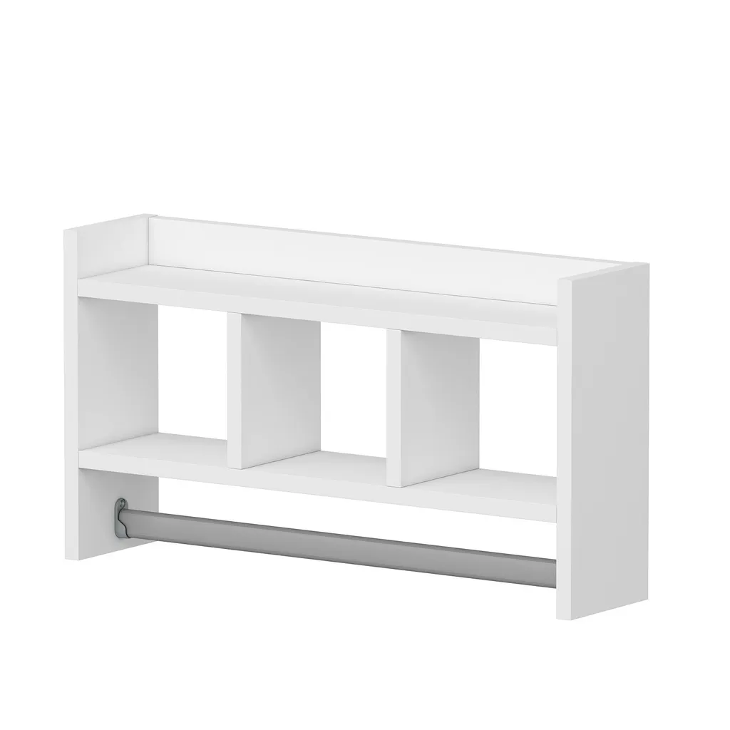 Étagère Murale Blanche Asya - Solution Gain de Place pour Petits Espaces - 13