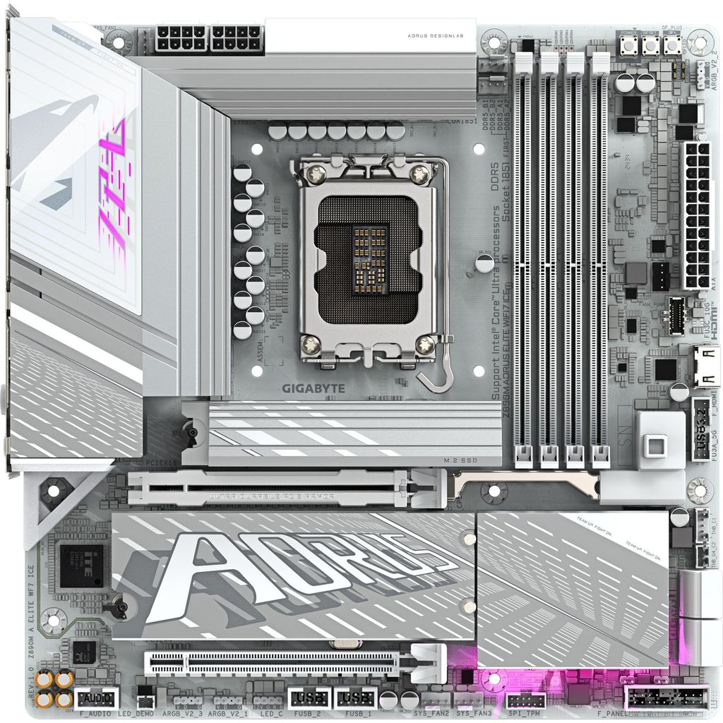 Carte mère GIGABYTE Z890M AORUS ELITE WIFI7 ICE - Supporte Image du produit 