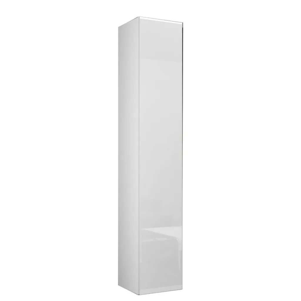 Meuble de rangement mural ASHTON 180 cm blanc laqué pour salon moderne