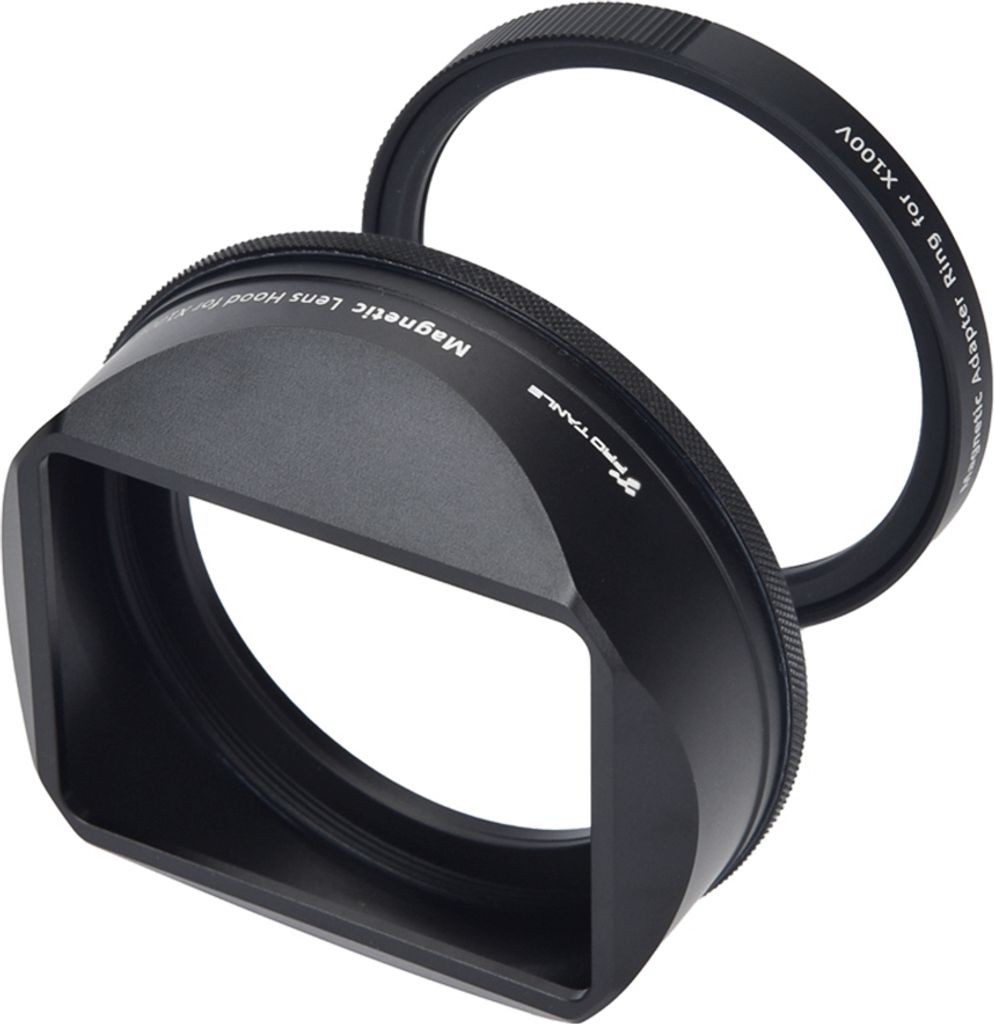 PRO TANLE Quadratische Metall-Gegenlichtblende Ersatz fuer Fujifilm Fuji X100VI Kamerazubehoer Magnetische Installation