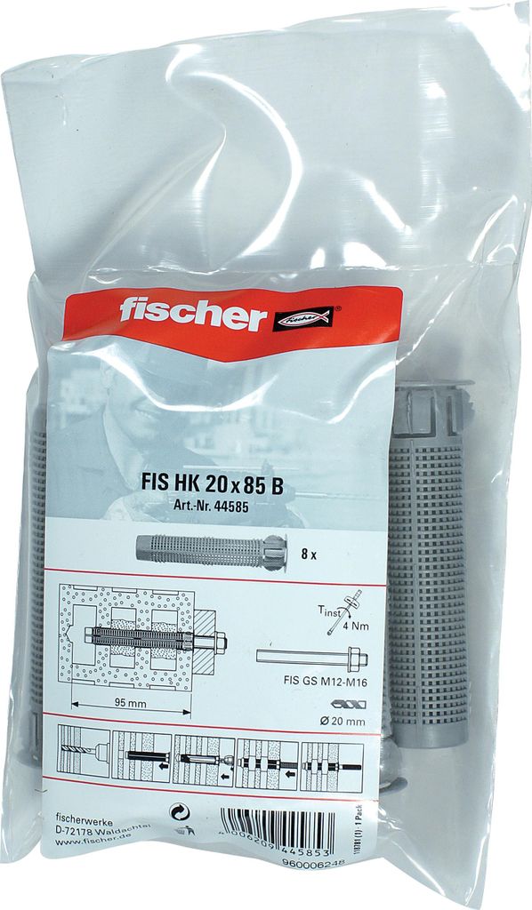Fischer  Injekt.Ankerhülse FIS H 20x85 K B (8), 044585 Produktbild 