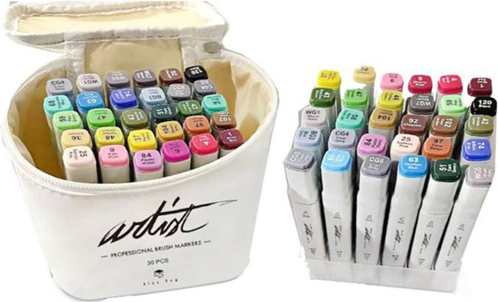Marker-Set Alex Bog Canvas Luxe Professional 30 Stücke Etüie Bunt