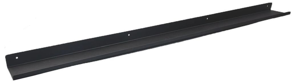Wandregal MANDY im modernen Design, aus schwarzem Metall, 120 cm Breite
