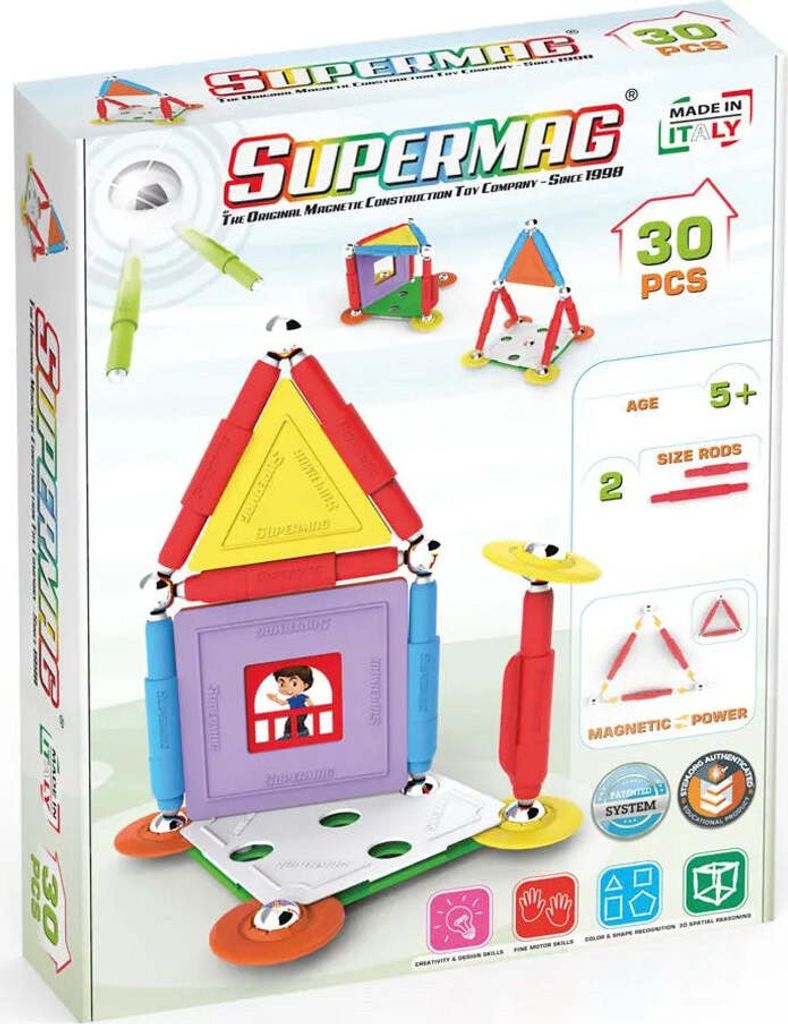 Magnetspielzeug Supermag House 30 SM0662 Mehrfarbig