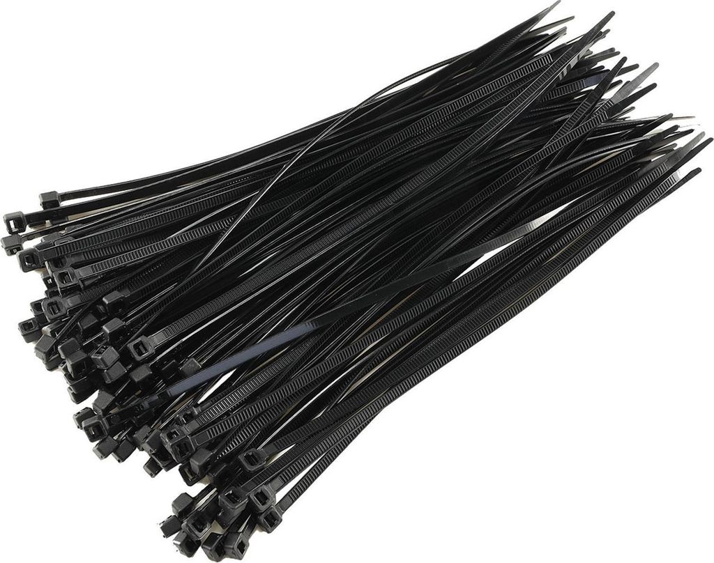 Kabelbinder 200mm x 3,5mm schwarz 100er Pack hohe Zugkraft Produktbild 