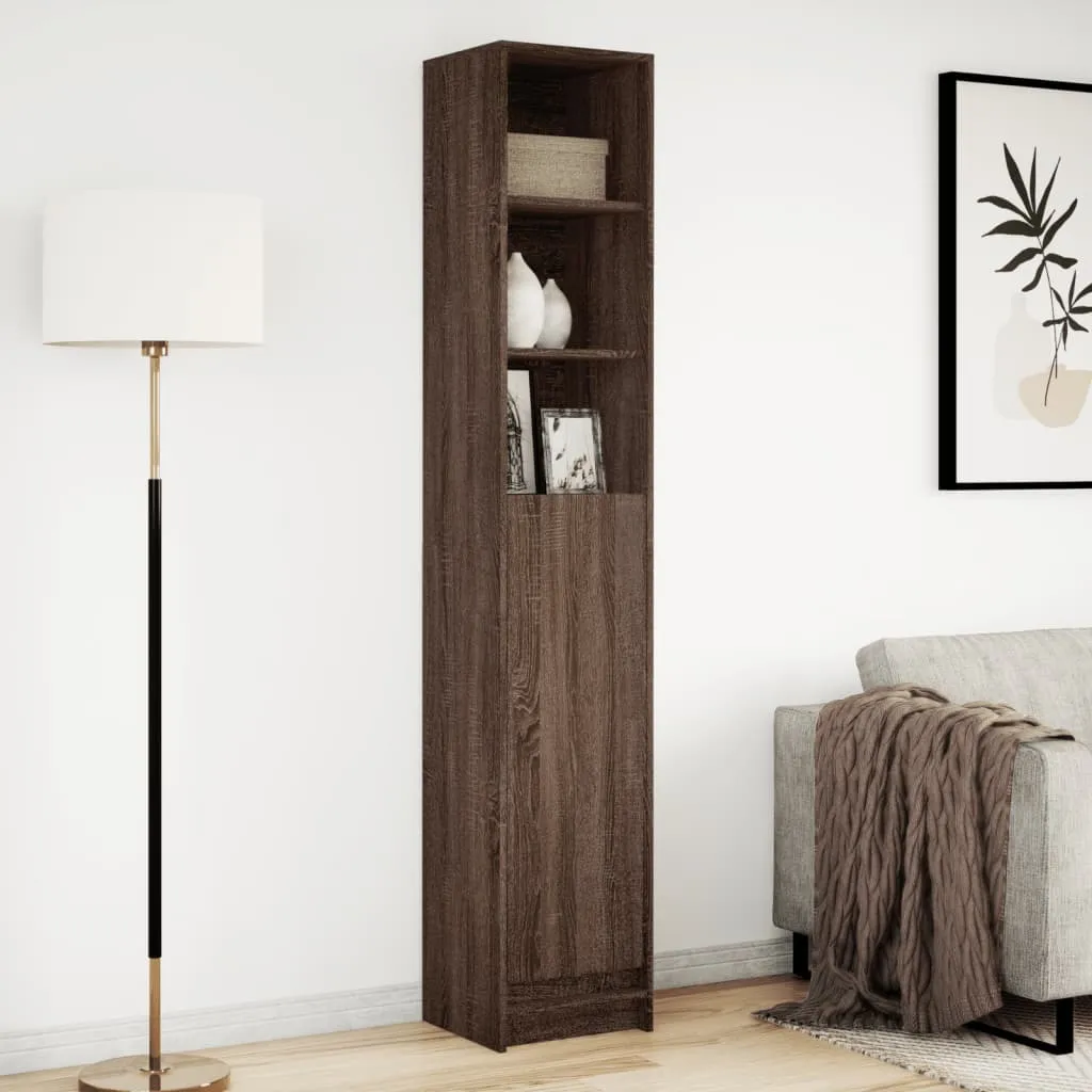 Credenza Alta con LED Rovere Marrone 36x200 cm - Offerta Maison - 4