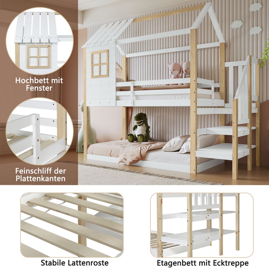 Flieks Poschodová posteľ 90x200cm s ochranou proti Obrázok produktu 7