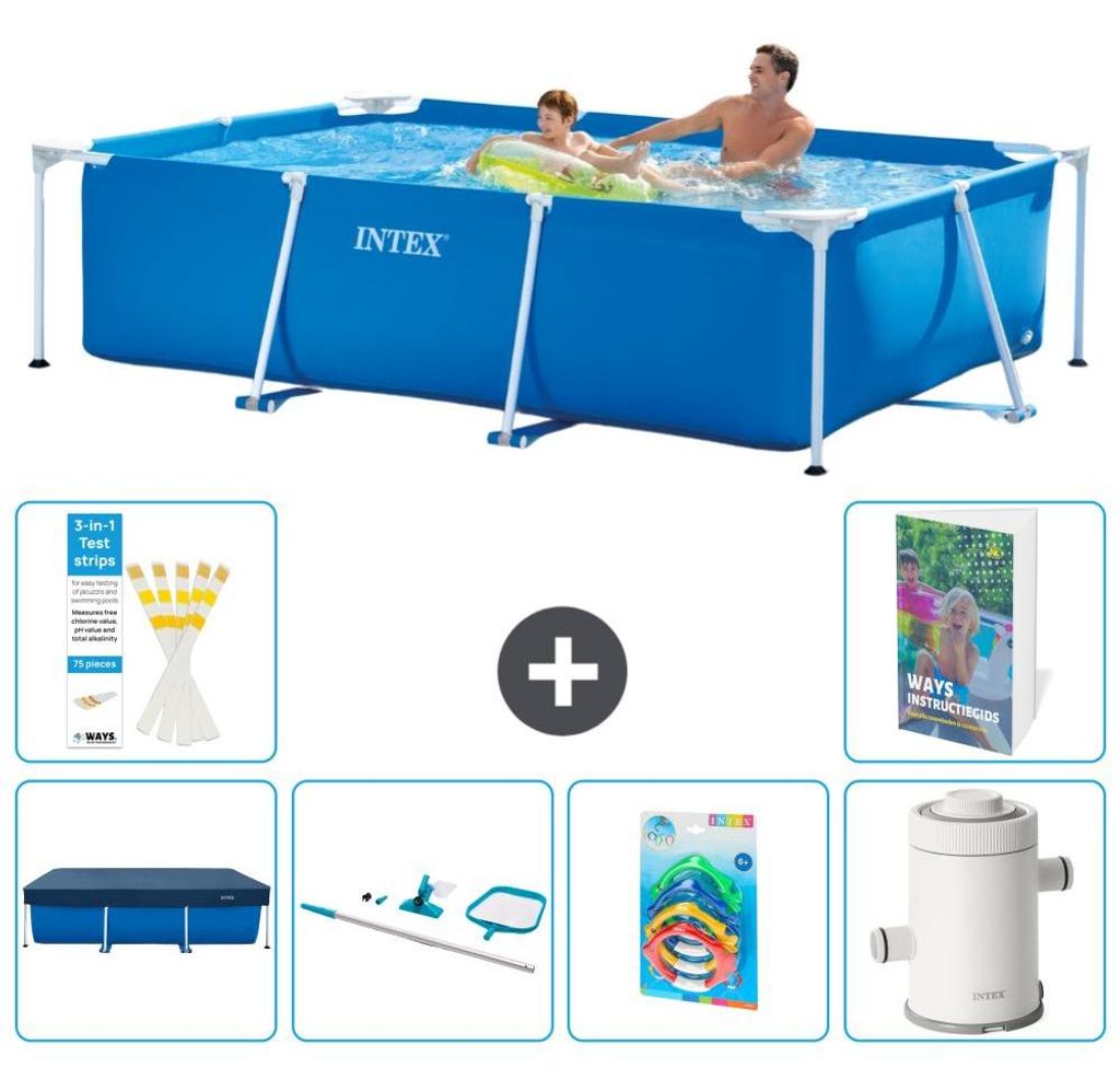 Rechteckiger Frame Pool - 260x160x65 cm - 7-teilig S151