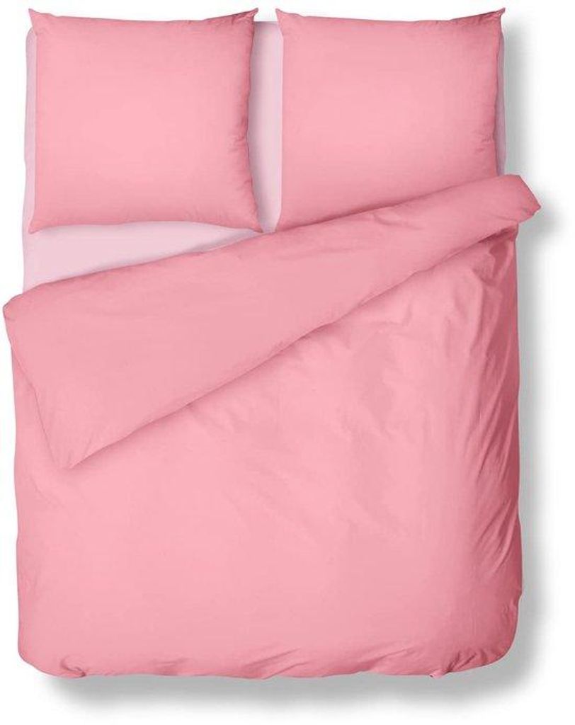 Unyqoos Soft Pink Bettwäsche-Set aus Mikrofaser mit Reißverschluss für das Doppelbett