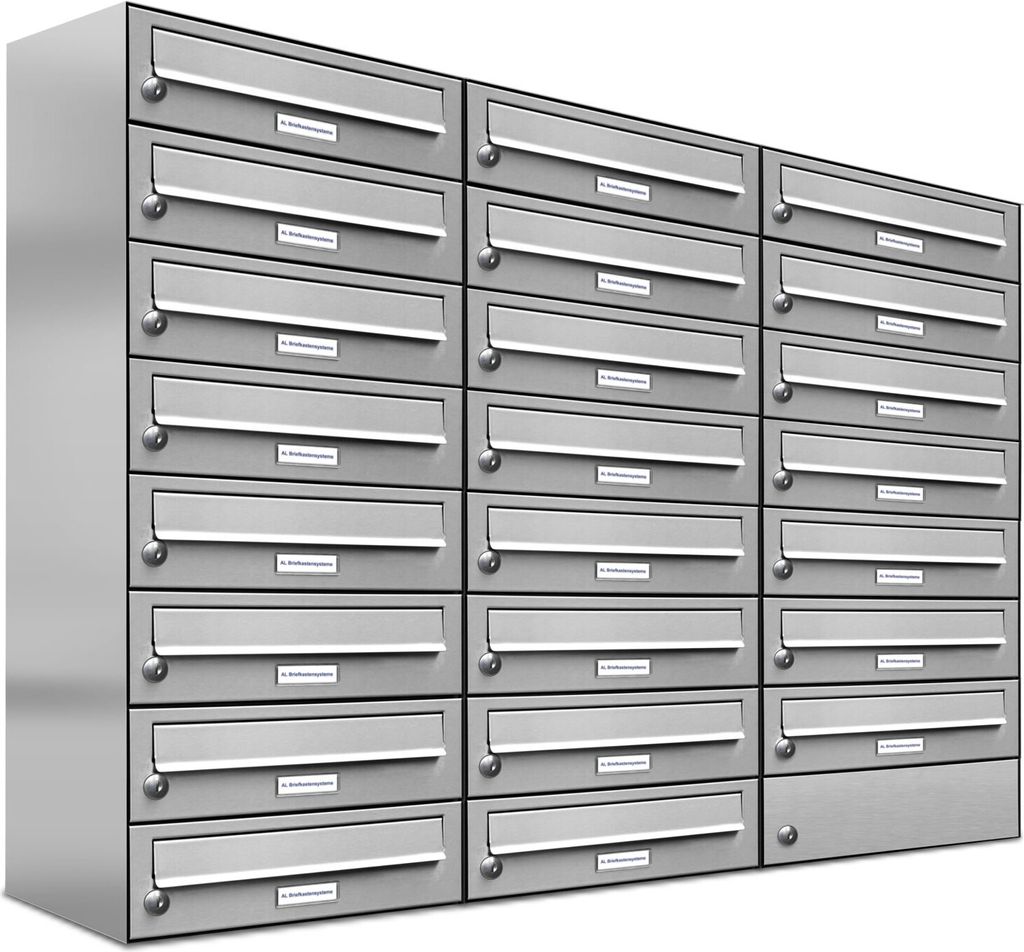 23er Edelstahl Briefkasten Anlage 23 Fach Wandbriefkasten Postkasten
