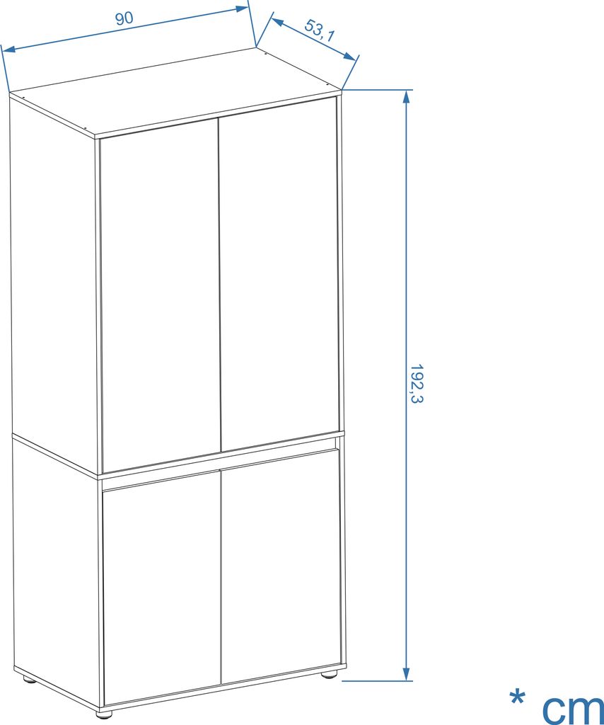 KOMTO Kleiderschrank Klein Schrank Schlafzimmer Produktbild 4