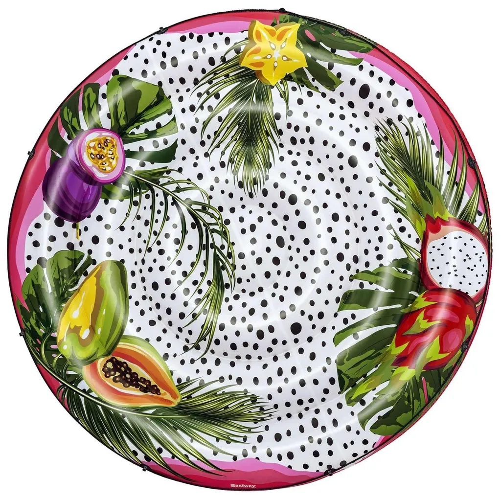 Île Fruitière Flottante Bestway avec Vinyle Renforcé et Design Coloré