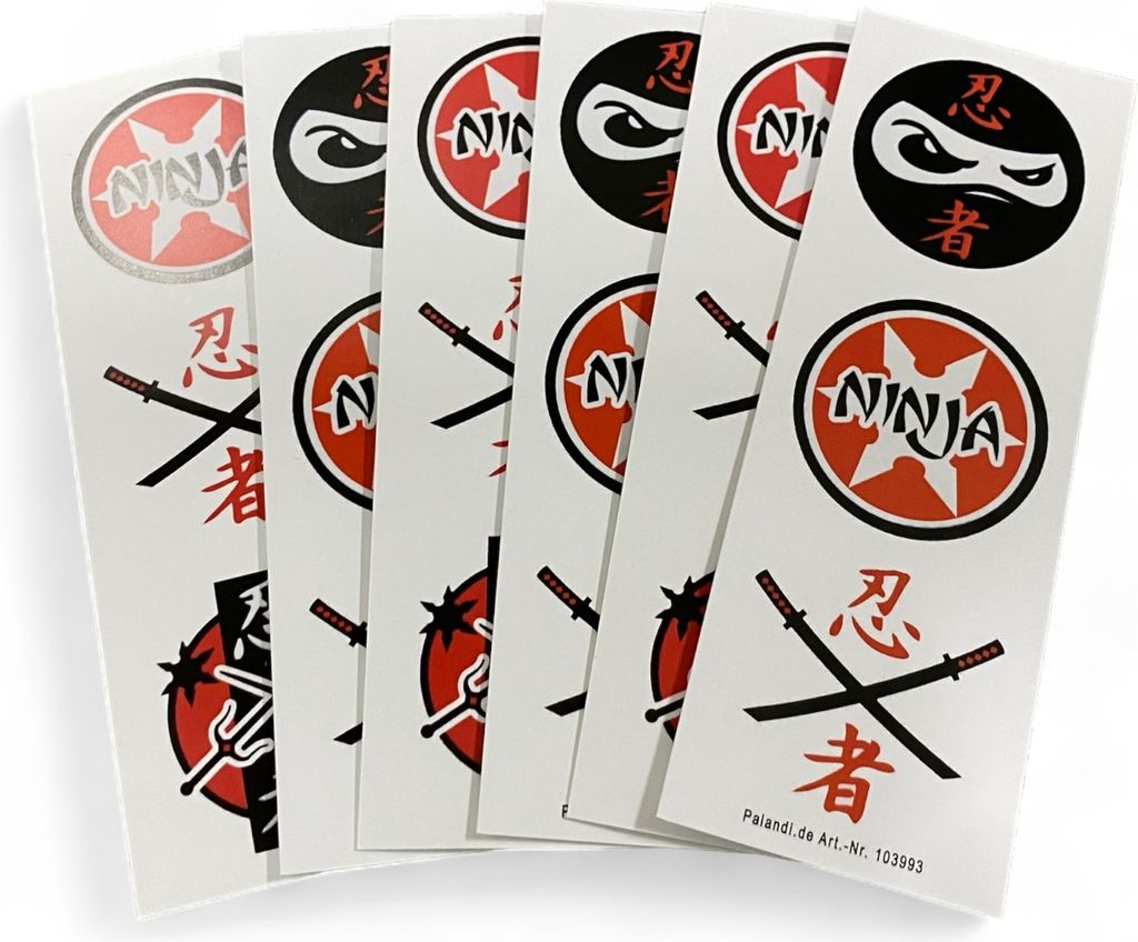 Ninja Lesezeichen von Palandi 12 Stück
