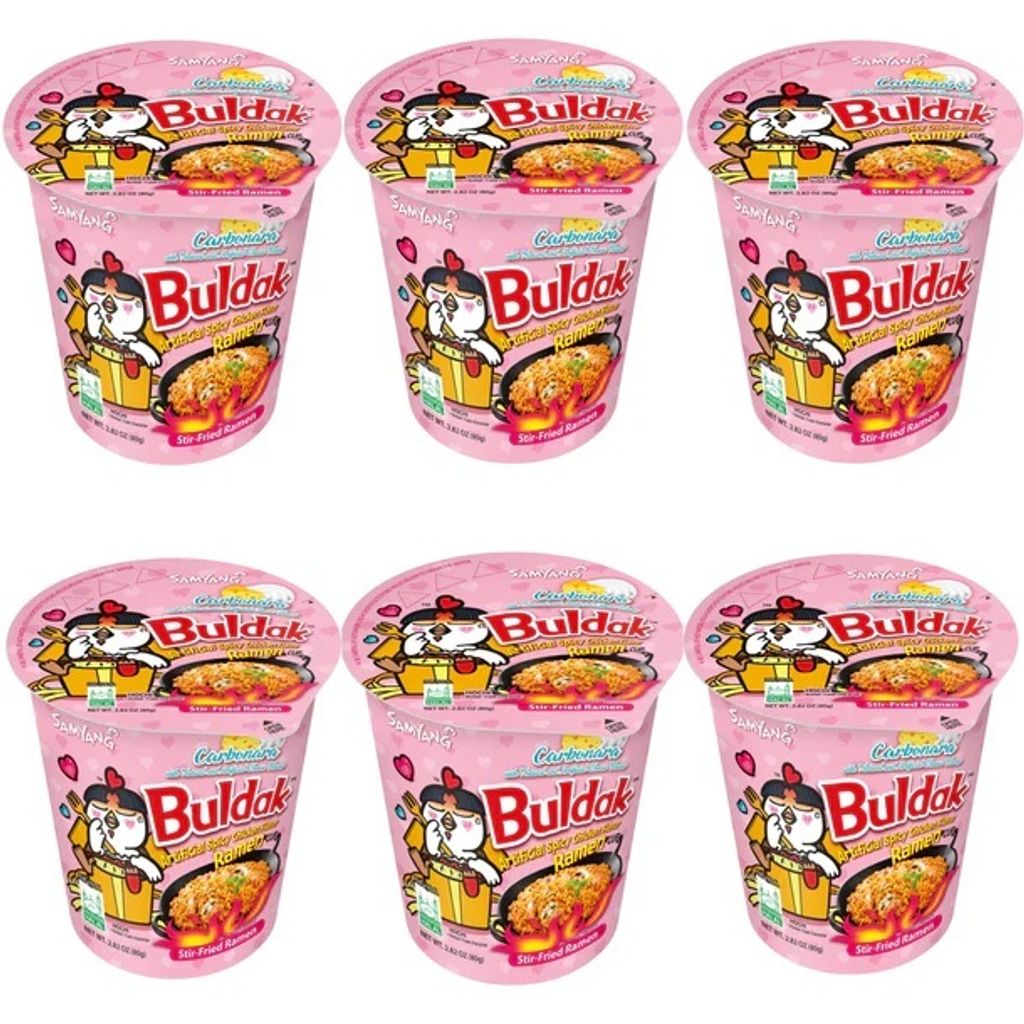 6er-Pack SAMYANG Buldak Hot Chicken Flavour Ramen Carbonara Produktbild 