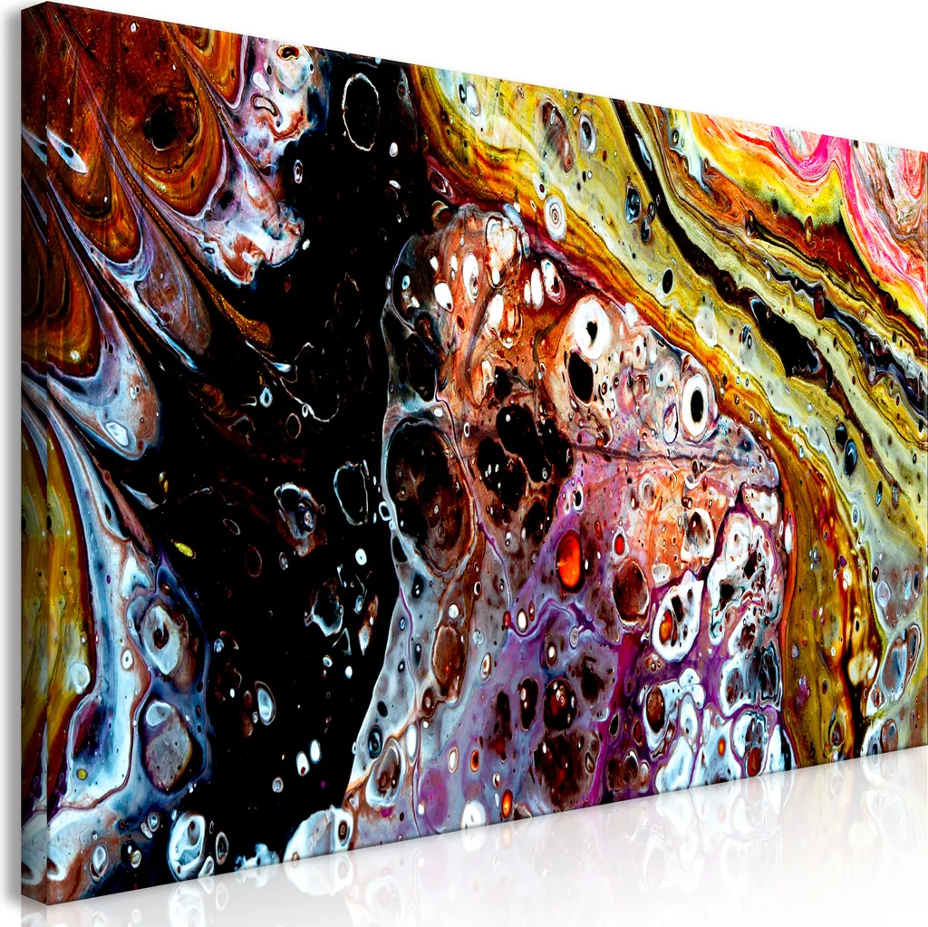 Decorazione Parete Astratta Sintesi 60x30 | Tela Verticale Premium