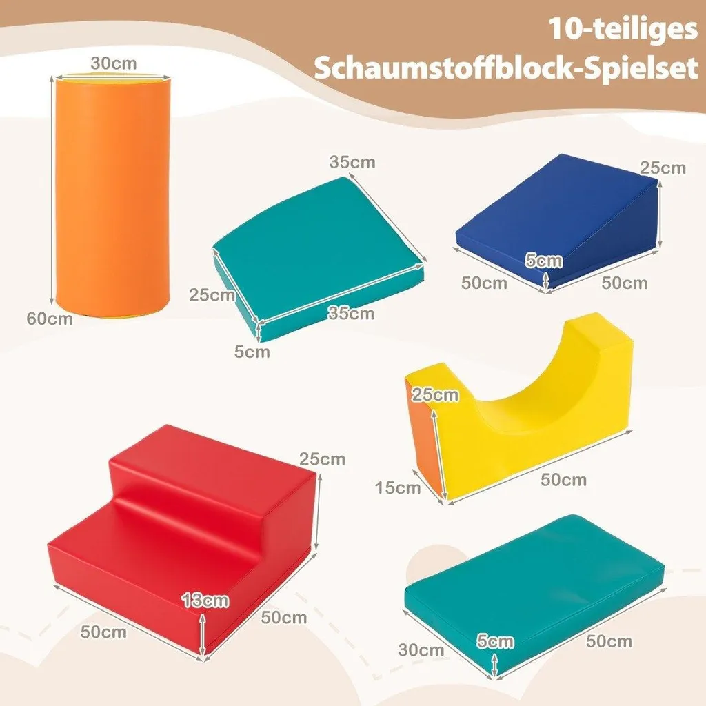 Blocs d'escalade en mousse 10 pièces : fini les chutes sur le carrelage - 2