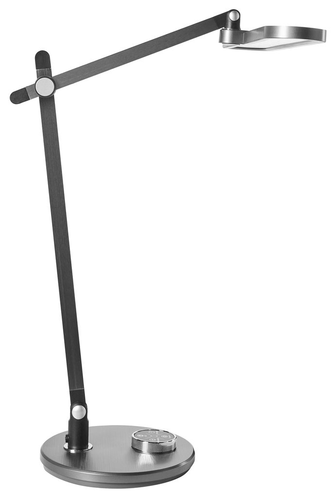 BELIANI Multifunktionale LED-Schreibtischlampe Grau ABS-Gehäuse Computer-Leseleuchte drehbarer Arm stufenloser Dimmer CCT-Modi Ausschaltverzögeru...
