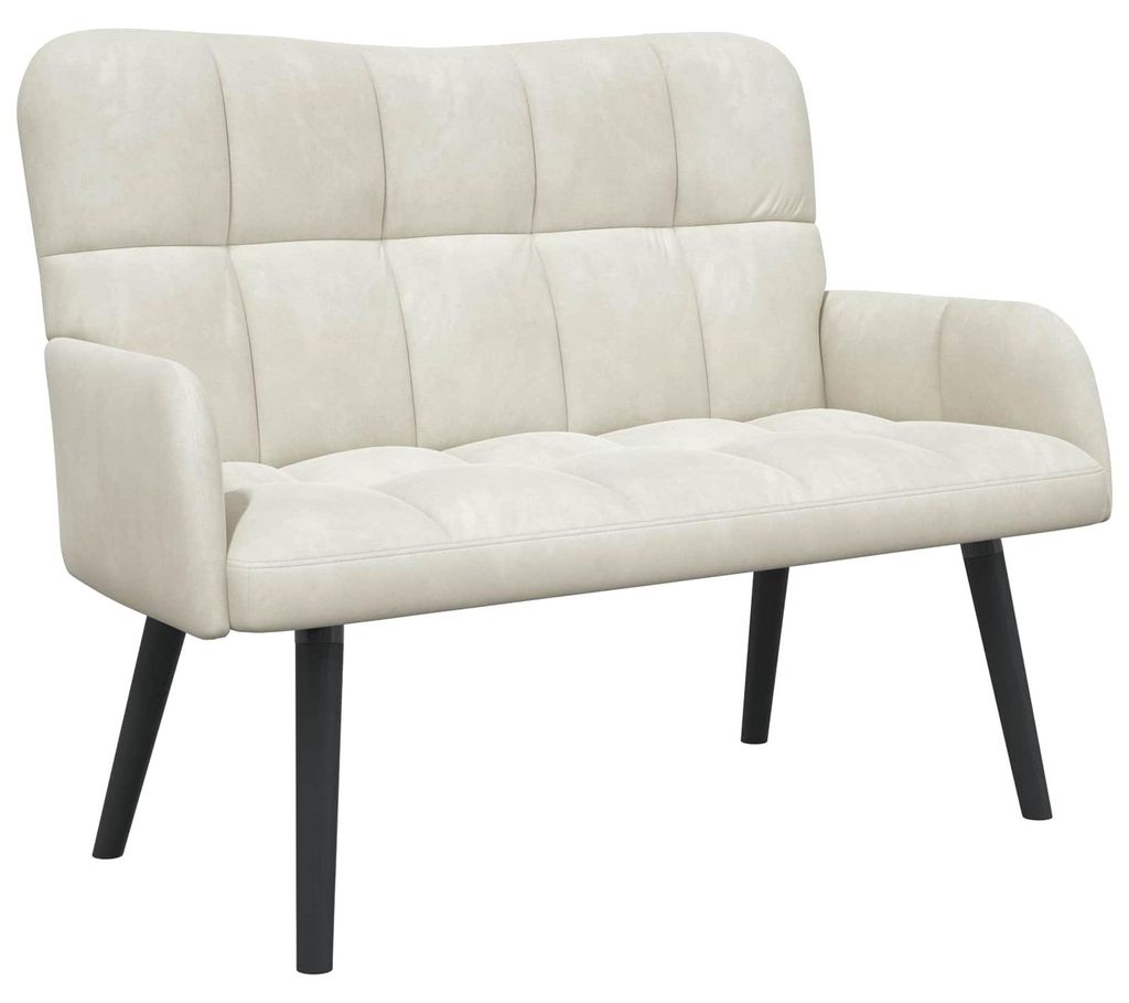 vidaXL dvojmiestna pohovka, krémová, 115 x 61 x 87 cm, Obrázok produktu 