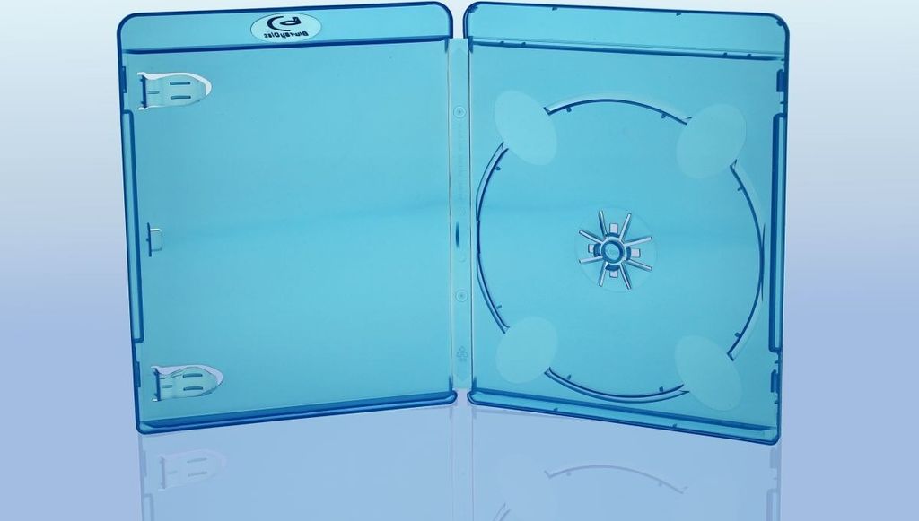 10 BluRay Hüllen 11mm / 1fach 1er BD Hüllen / Farbe: blau / Produktbild 