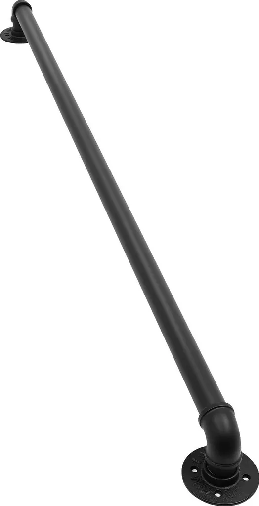 Corrimano Scale Nero 3.66m Ferro Zincato - Sicurezza in Stile Industriale