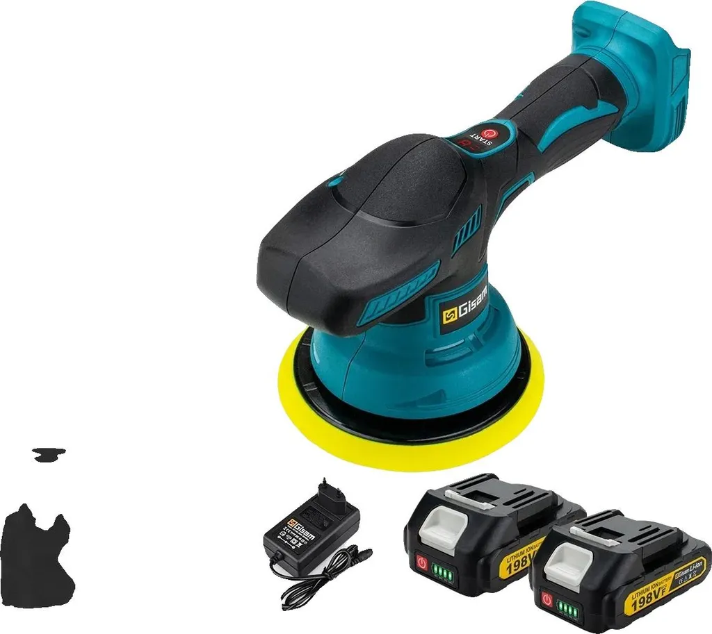 Lucidatrice per auto, 8 velocità, ad alte prestazioni, set di 2 batterie