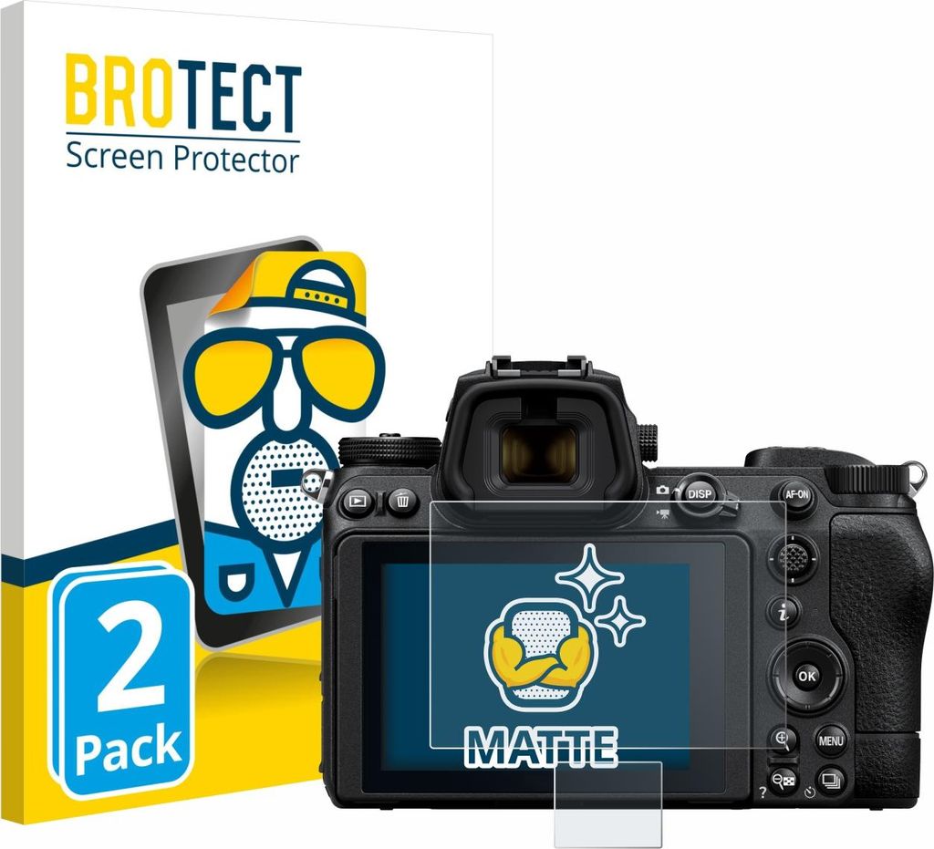 2x BROTECT Schutzfolie für Nikon Z 6 II Displayschutz Displayschutzfolie Folie Matt Entspiegelungsfolie