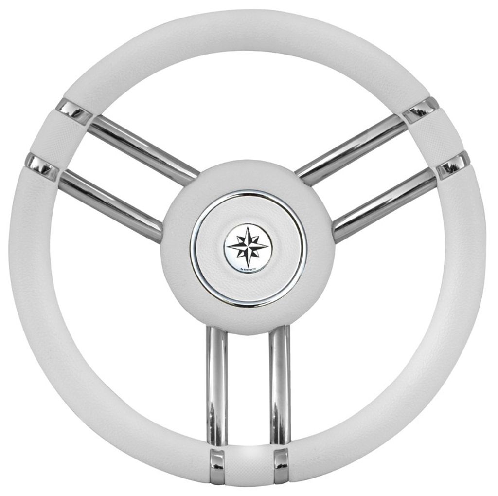 Apollo Steuerrad VA-Stahl+Polyurethan Ø350mm weiß , 1 Stück