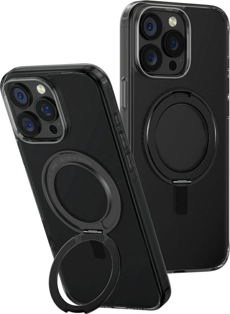 Uniq Swivix Hülle Für Iphone 16 Pro Max 360 Drehbarer Ständer Schwarz