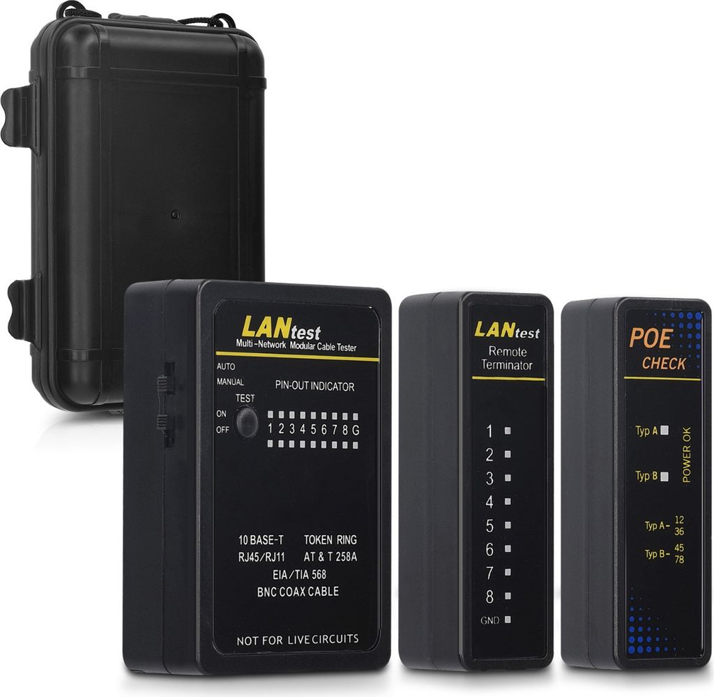 kwmobile Netzwerkkabel Kabeltester mit Remote-Einheit - für Produktbild 
