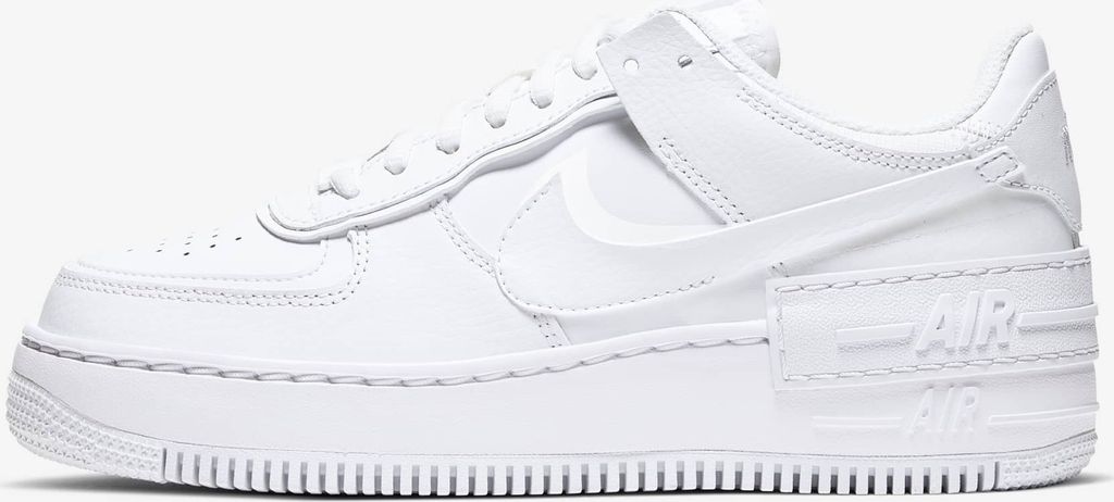 Nike Air Force 1 Shadow "Triple White" Weiß, Größe: 44