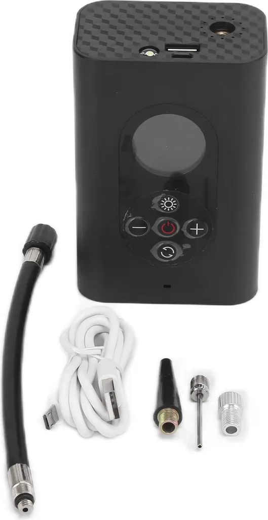 Pompe à air électrique USB rechargeable avec lumière LED pour voiture