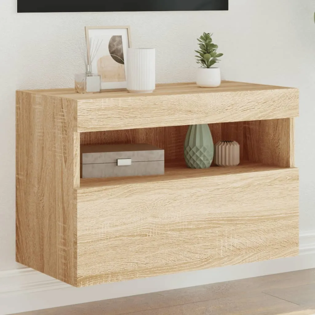 Maison Exclusive Mobile TV Luxury Rovere Sonoma LED 60x30x40 cm