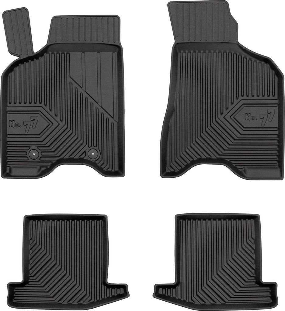 Fußmatten Gummimatten No.77 Antirutsch für VW Lupo 1998-2005 TPE Schwarz 4 tlg