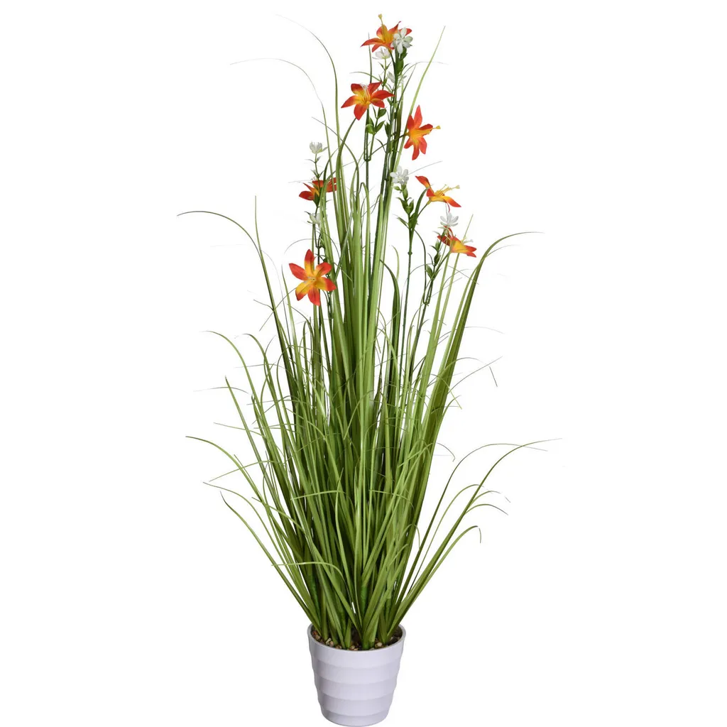 Fiore di Campo Artificiale Ecologico 100 cm | Vaso Incluso Real Touch