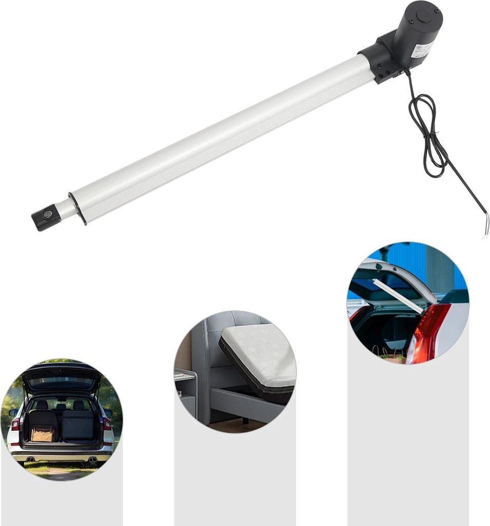 Elektrischer Linearantrieb - 12V DC - 6000 N Schubkraft - 500 mm Hub - IP44 spritzwassergeschützt - Für Relaxsessel, Sofas, Laufbänder, Massages...