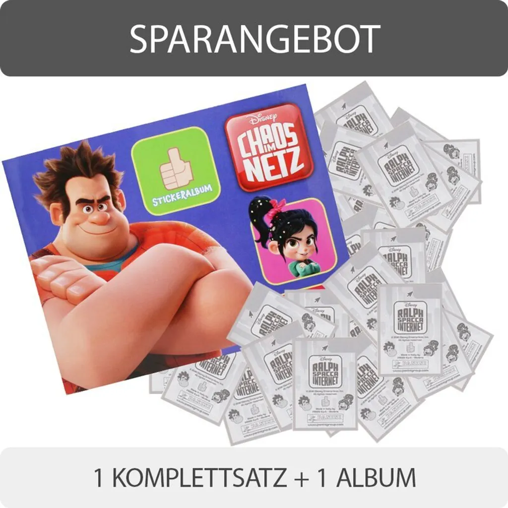 Panini Disney Ralph 2 Chaos sur le Net : Album et Set Complet Stickers