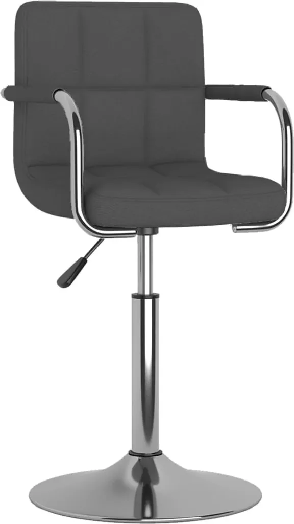 Sgabello bancone tessuto grigio scuro: stile industriale e comfort