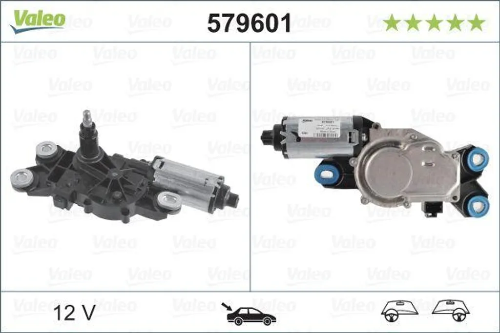 Moteur d'essuie-glace 12V Valeo 579601 haute fiabilité - Volvo 30663891