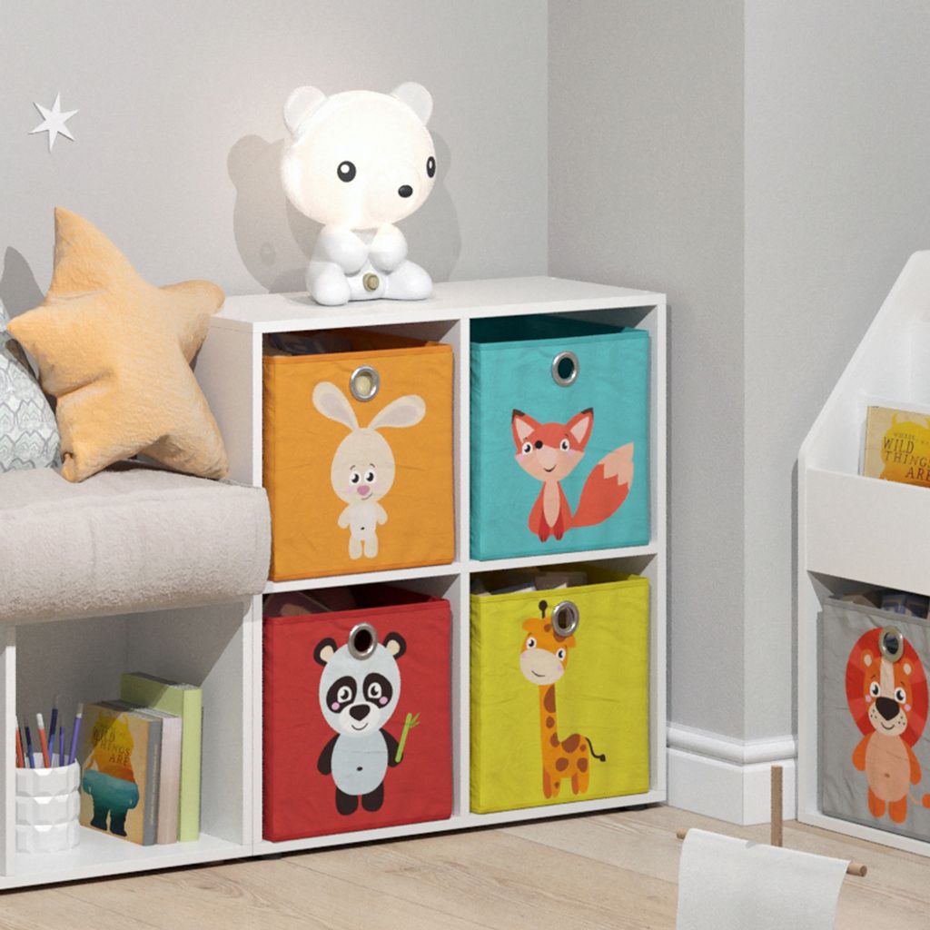 Scaffale Per Bambini Vicco Conny: 4 Ripiani In MDF Bianco 65.5x82.5x31 Cm